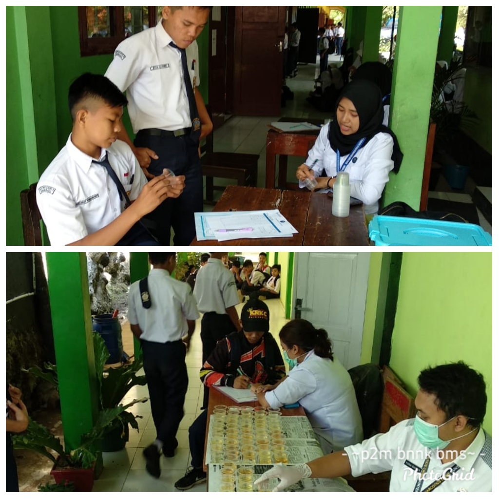 PEMBERDAYAAN MASYARAKAT MELALUI TES URINE LINGKUNGAN PENDIDIKAN - SMP NEGERI 4 SUMBANG