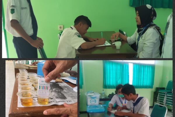 PEMBERDAYAAN MASYARAKAT MELALUI TES URINE LINGKUNGAN PENDIDIKAN - SMP NEGERI 1 KALIBAGOR