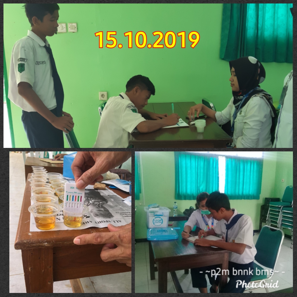 PEMBERDAYAAN MASYARAKAT MELALUI TES URINE LINGKUNGAN PENDIDIKAN - SMP NEGERI 1 KALIBAGOR PEMBERDAYAAN MASYARAKAT MELALUI TES URINE LINGKUNGAN PENDIDIKAN - SMP NEGERI 1 KALIBAGOR