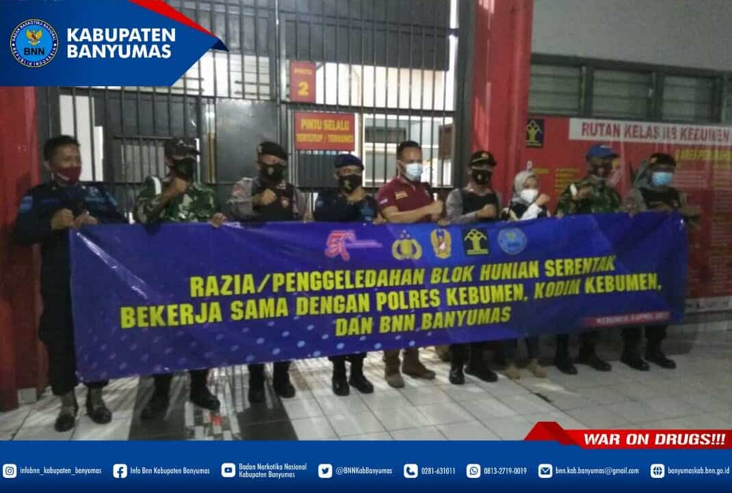 BNNK Banyumas Beserta Petugas Gabungan Razia Rutan Kebumen