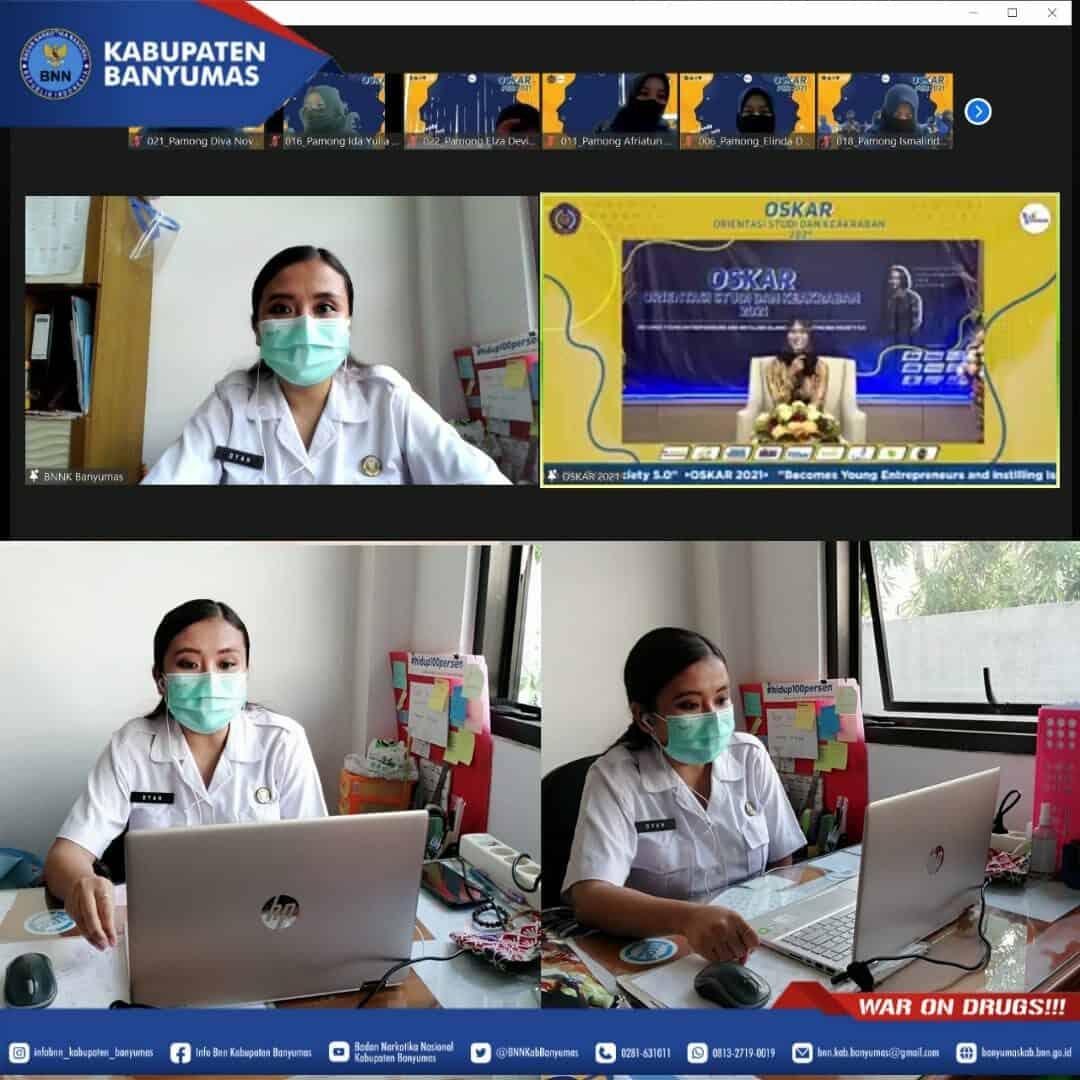 BNNK Banyumas Memberikan Edukasi P4GN Pada Kegiatan PKKMB FEB UMP