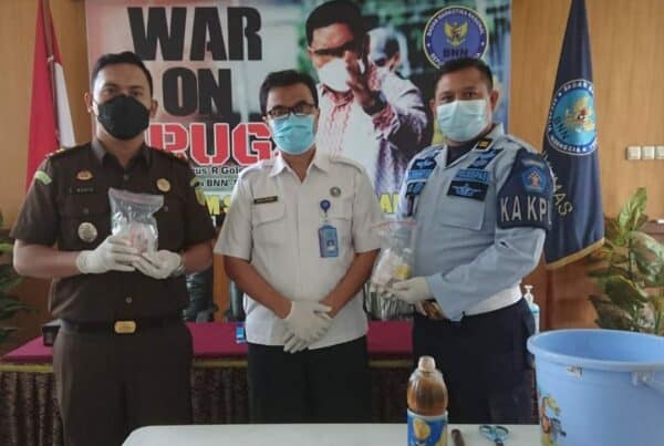 Sinergi Tim BNN Kabupaten Banyumas bersama dengan Lapas Purwokerto dan Kejaksaan Negeri Banyumas dalam Pemusnahan Barang Bukti Narkoba
