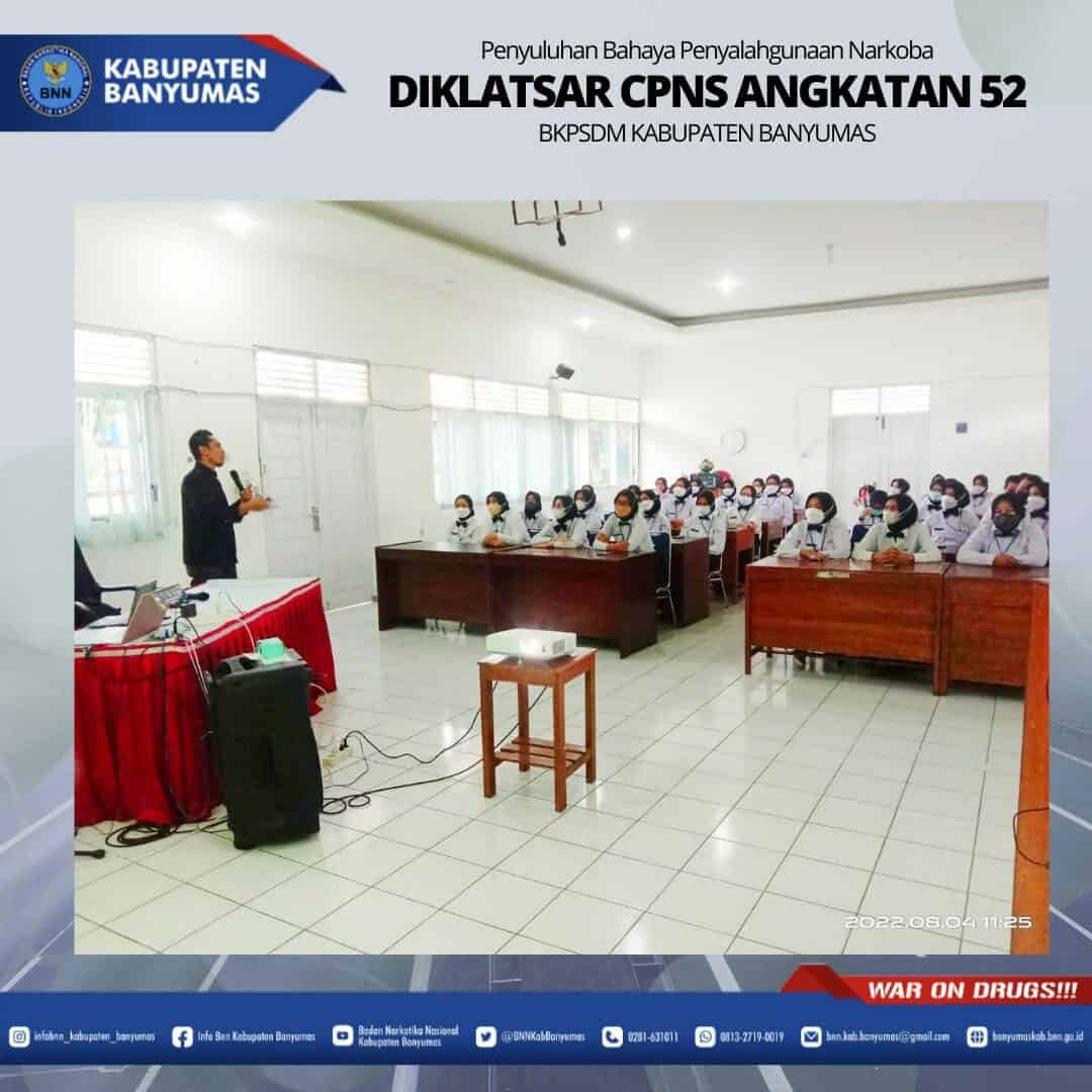 BNNK Banyumas Berikan Penyuluhan Bahaya Narkoba Kepada Peserta Latsar CPNS Kabupaten Banyumas BNNK Banyumas Berikan Penyuluhan Bahaya Narkoba Kepada De